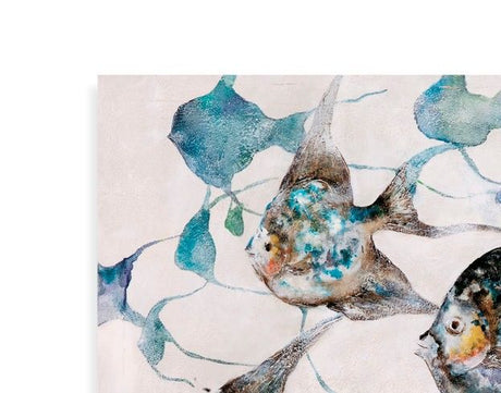 Into The Sea Canvas Art - Blue