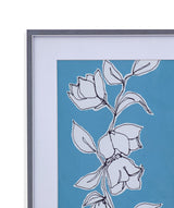 Botanic Drawing II Framed Print - Blue