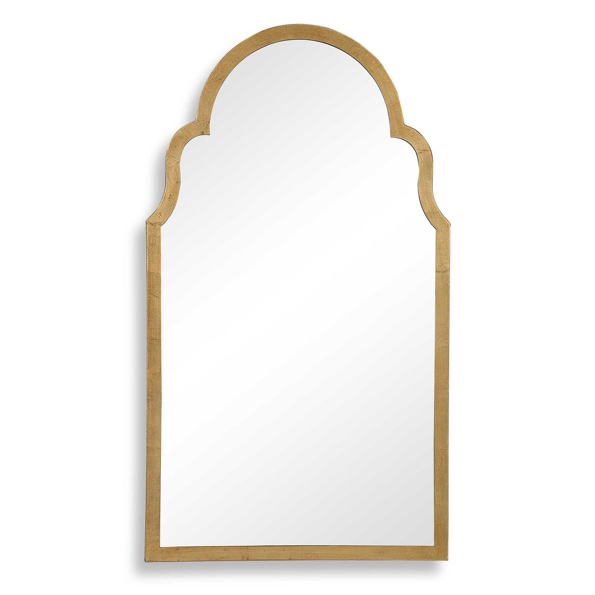 Shaped Arch Top Frame Mirror - Gold Leaf