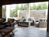 Coronado - Club Chair, With Self Welt - Canvas Flax / Dark Brown