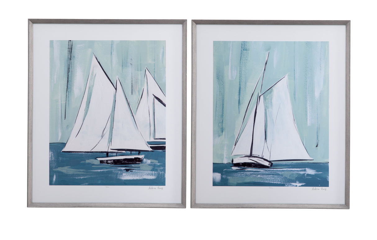 Sailing Winds - Wall Decor (Set of 2) - Light Blue