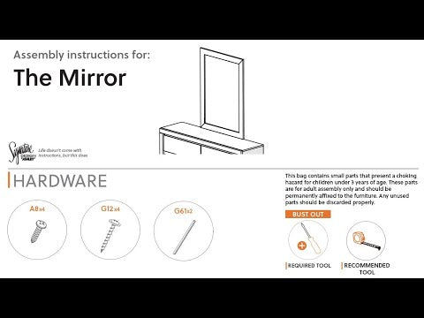 Danziar - Black - Bedroom Mirror