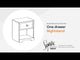 Paxberry - One Drawer Night Stand - Open Cubby - Whitewash