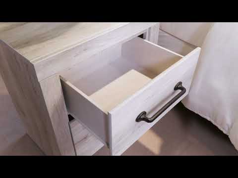 Cambeck - Whitewash - Two Drawer Night Stand