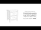 Kerisden - Two Drawer Night Stand - White / Brown