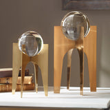 Ellianna - Crystal Spheres, Set Of 2 - Gold