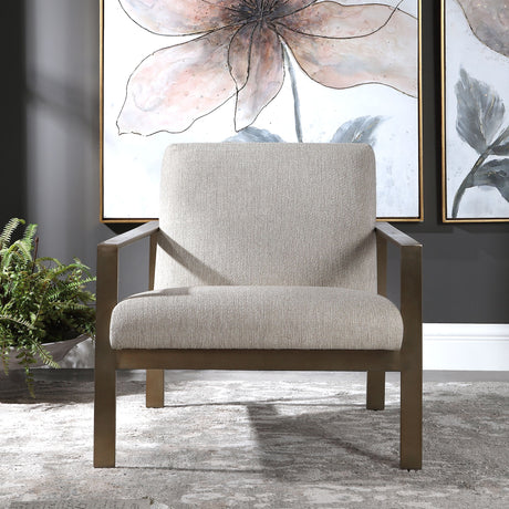 Wills - Contemporary Accent Chair - Beige