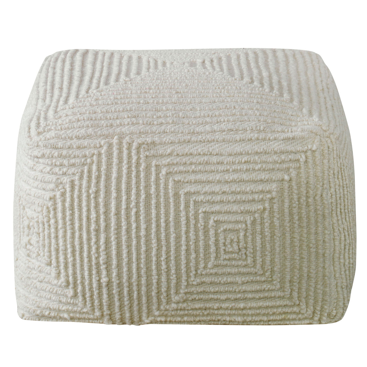 Sovanna - Geometric Pouf - Beige