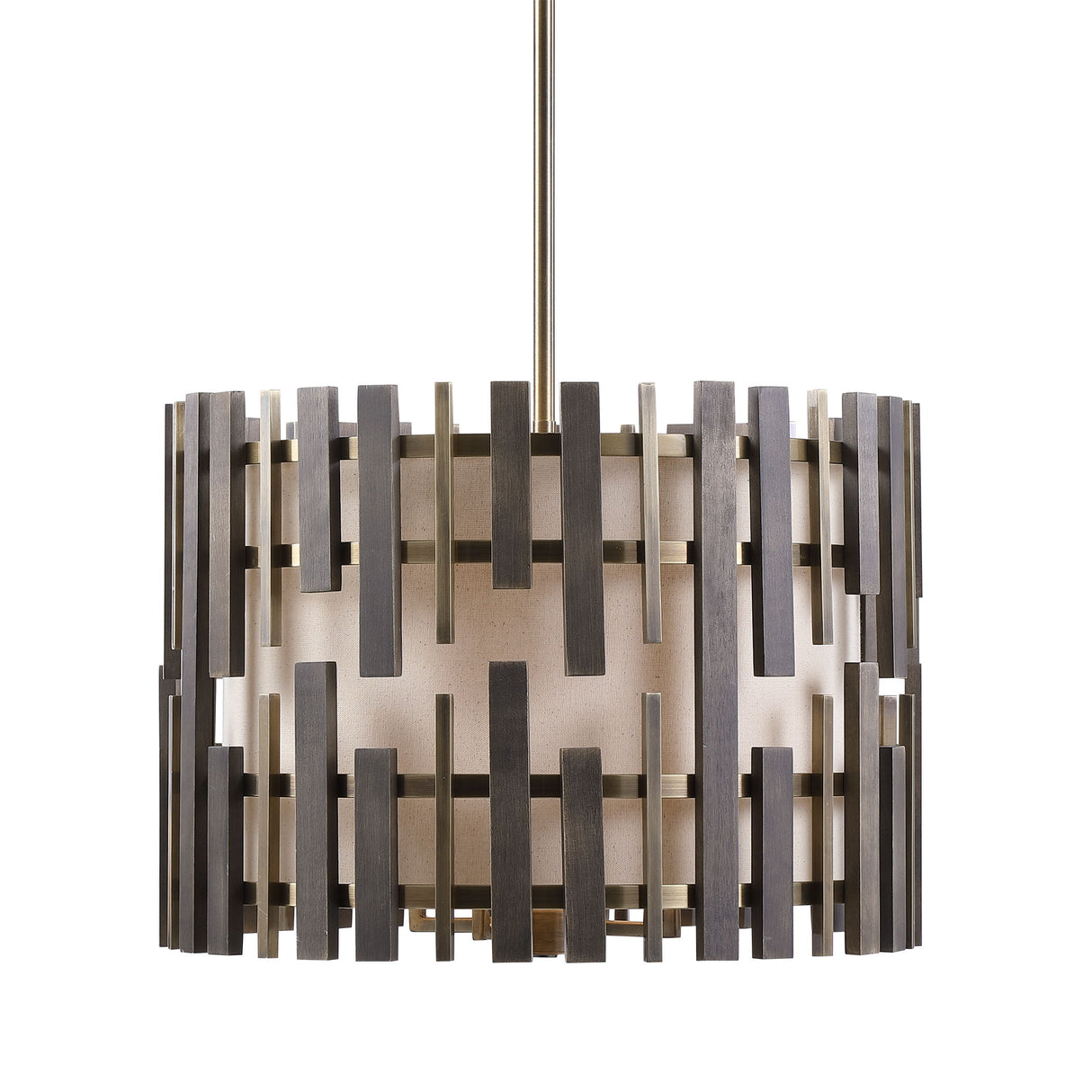 Myers - 4 Light Drum Pendant - Gray, Dark