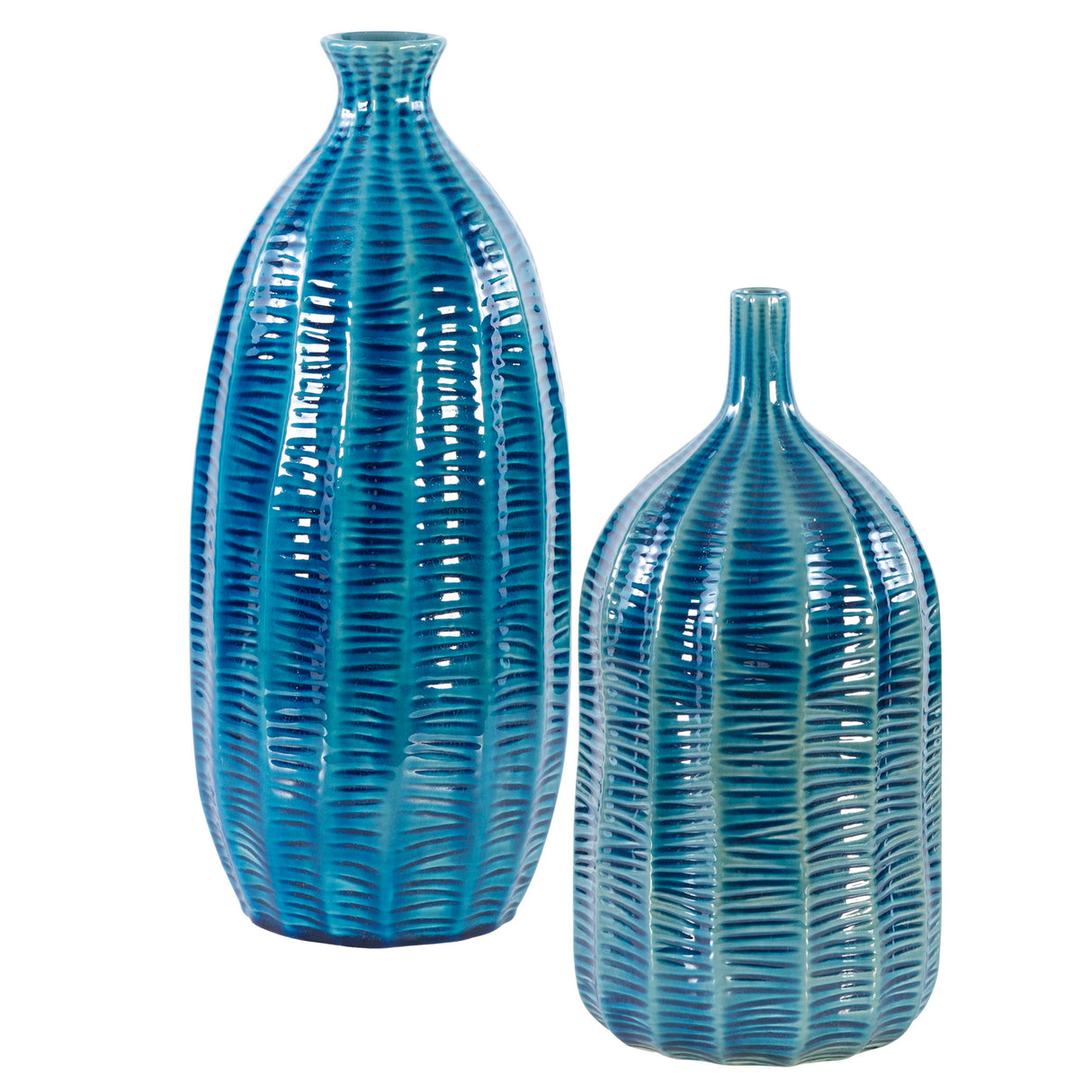 Bixby - Vases, Set Of 2 - Blue