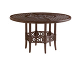 Royal Kahala Black Sands - Dining Table W/Cast Top - Dark Brown