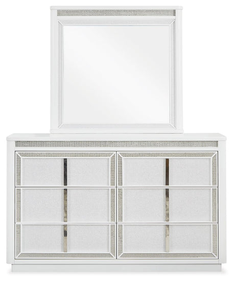 Chalanna - Dresser And Mirror - White