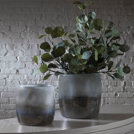Tinley - Blown Glass Bowls, Set Of 2 - Light Brown