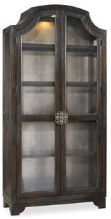 Sanctuary - Glass Bunching Curio - Ebony Antiqued Oak