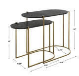 Aztec - Wood Nesting Tables (Set of 2)
