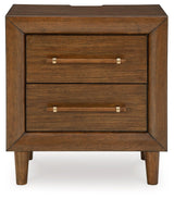 Lyncott - Brown - Two Drawer Night Stand