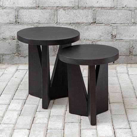 Nadette - Nesting Tables, Set Of 2 - Black