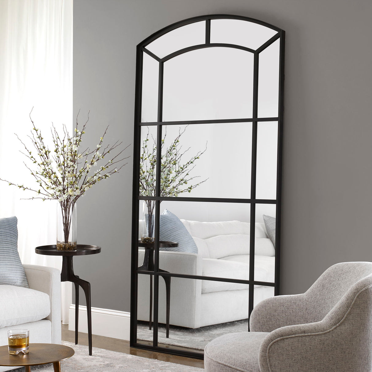 Camber - Oversized Arch Mirror - Black