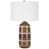 Roan - Artisian Table Lamp - Brown, Dark