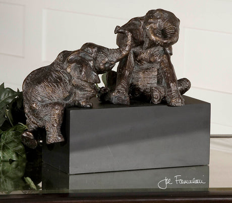 Playful Pachyderms - Figurines - Bronze