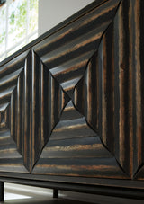 Fair Ridge - Distressed Black - Accent Cabinet