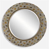 Copper Terrazzo - Round Mirror - Gold