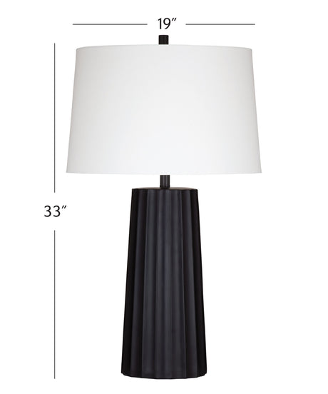 Sabine - Table Lamp - Black / White