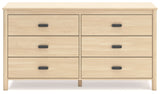 Cabinella - Six Drawer Dresser - Tan