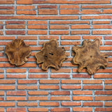 Kalani - Teak Wall Art Set Of 3 - Light Brown