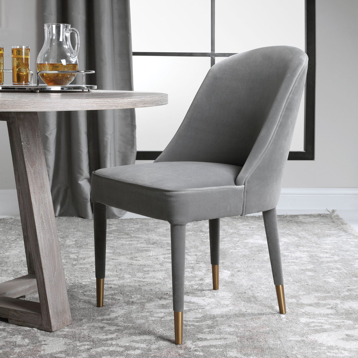 Brie - Armless Chair, Set Of 2 - Gray