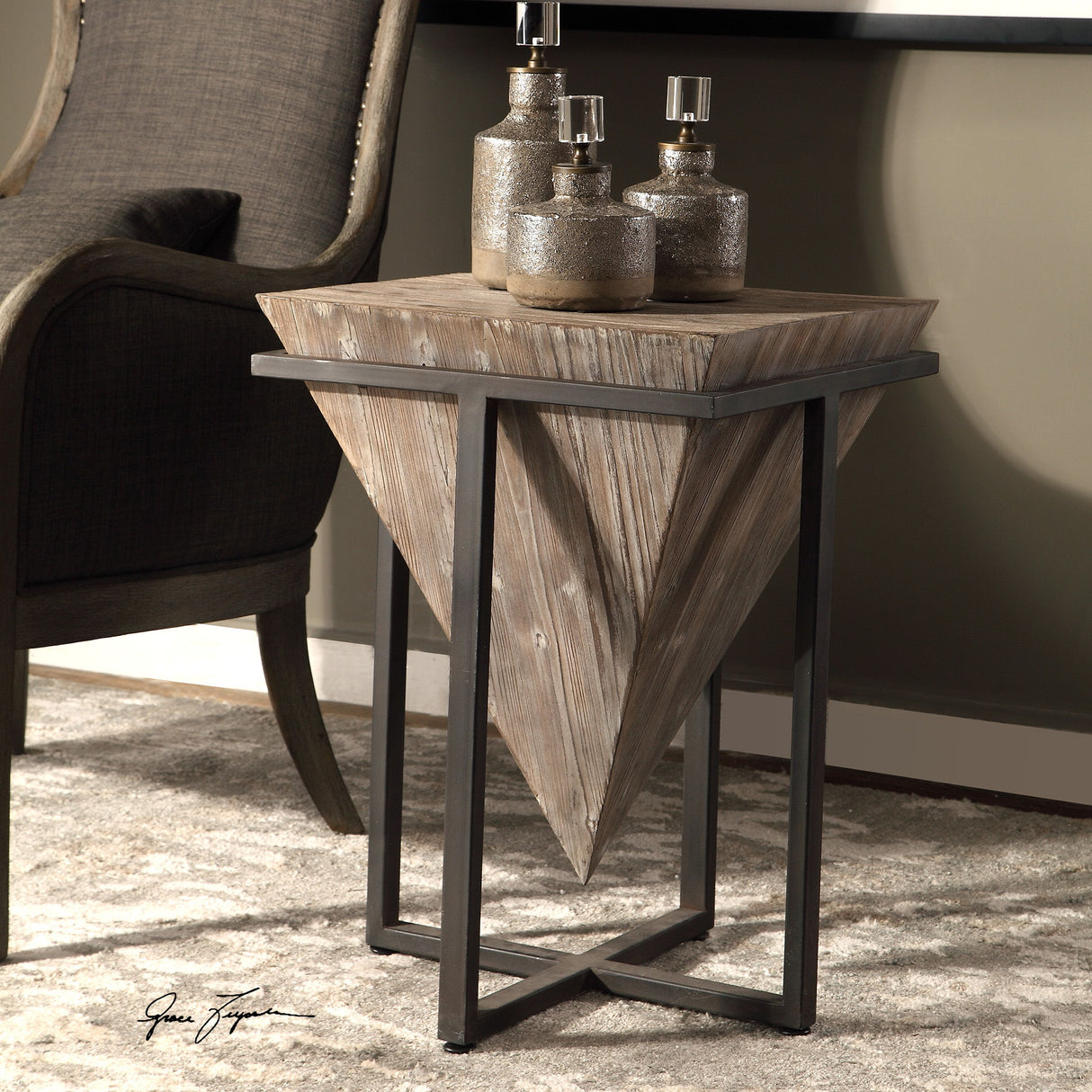Bertrand - Wood Accent Table - Light Brown