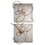 Harmony - Metal Wall Art, Set Of 2 - Gold