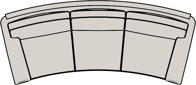 Manning - Stationary Conversation Sofa 8-Way Tie
