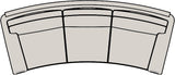 Manning - Stationary Conversation Sofa 8-Way Tie