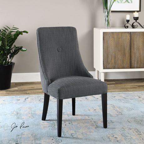 Patamon - Armless Chairs, Set Of 2 - Gray, Dark