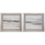 Neutral - Landscape Framed Prints, Set Of 2 - Pearl Silver