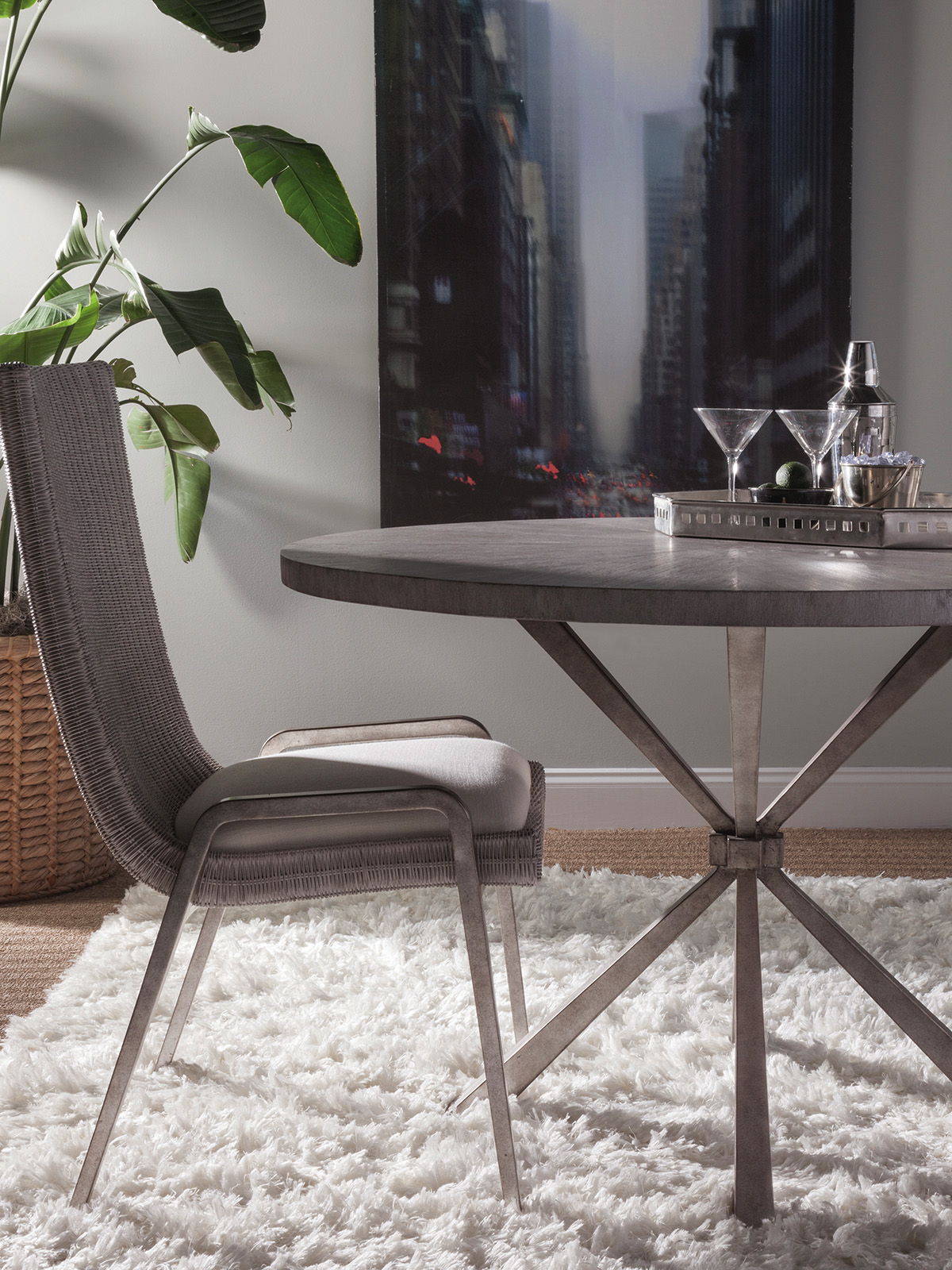 Signature Designs - Iteration Round Dining Table - Dark Gray