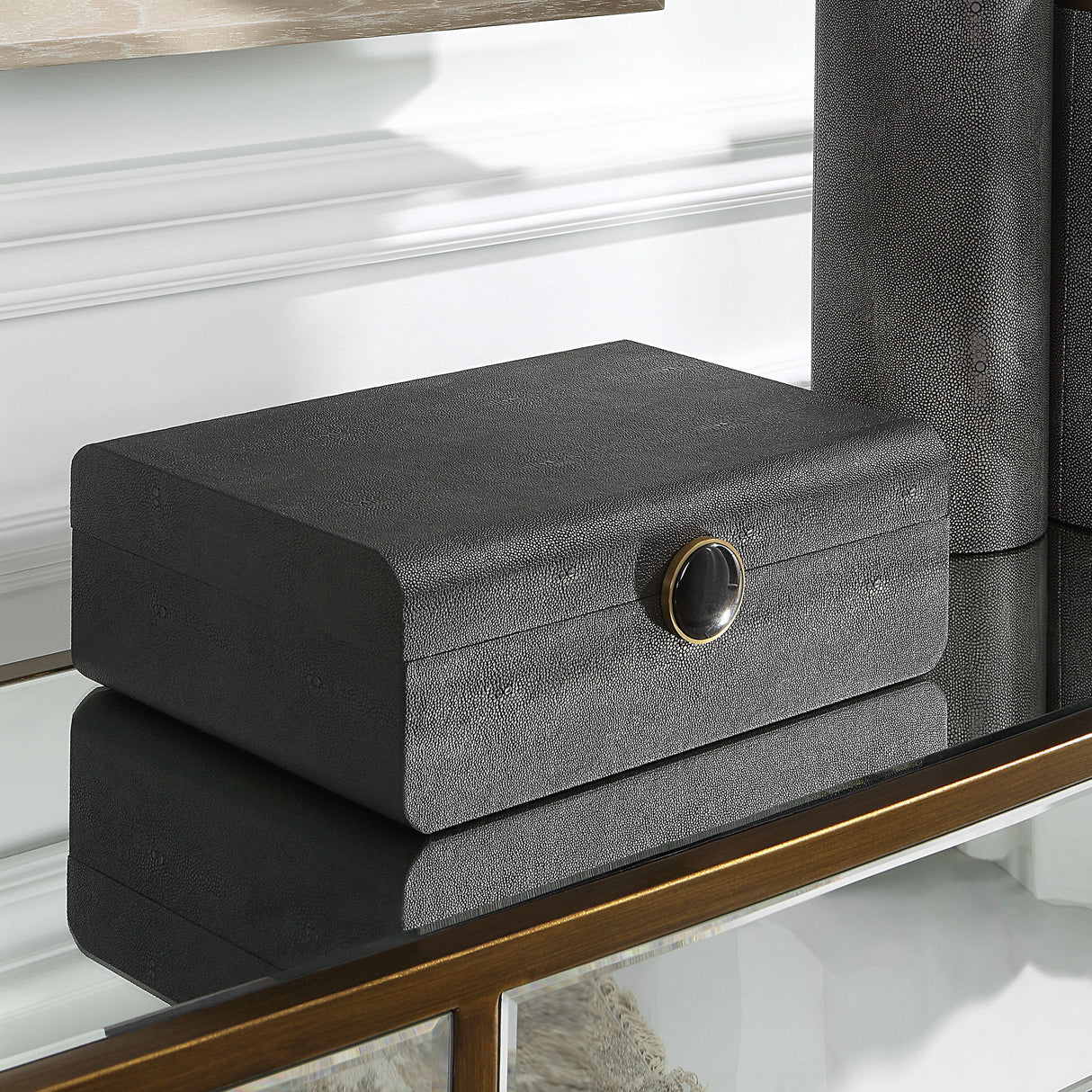 Lalique - Black Shagreen Box