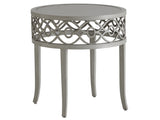 Silver Sands - Round End Table - Pearl Silver