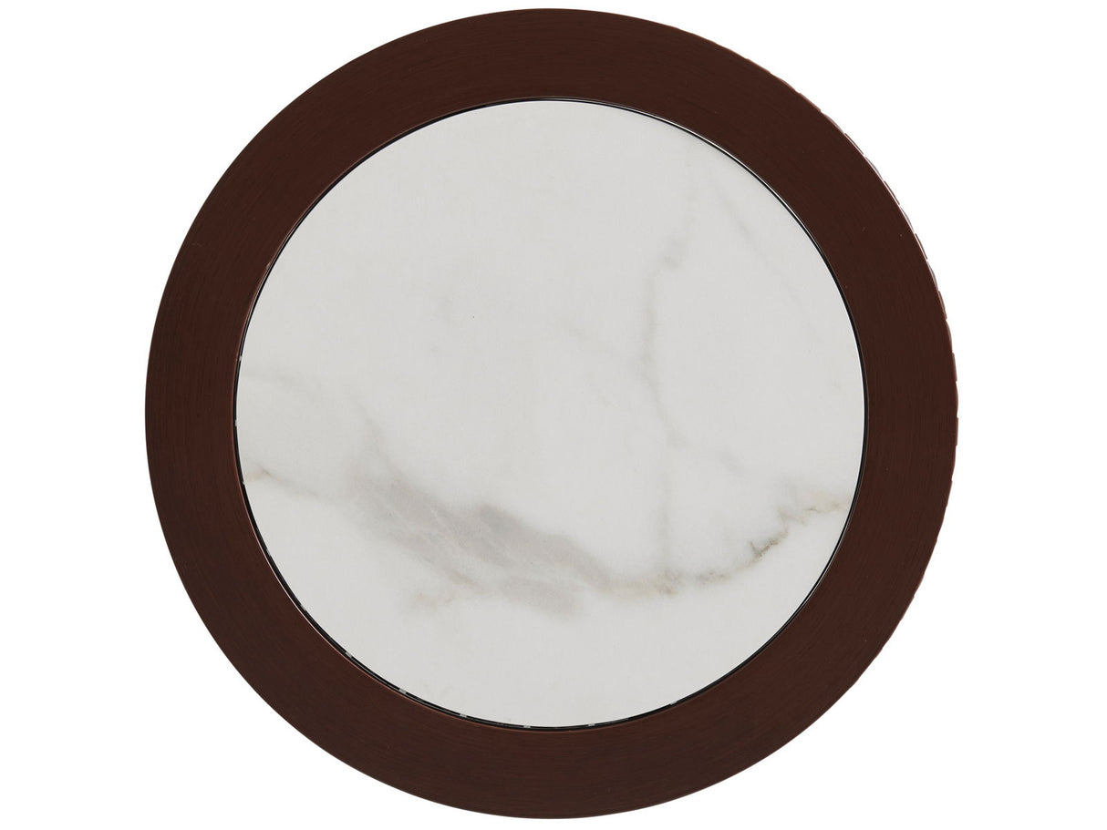 Abaco - Round Accent Table - Dark Brown