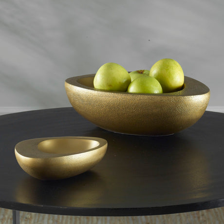 Ovate - Bowls (Set of 2) - Brass
