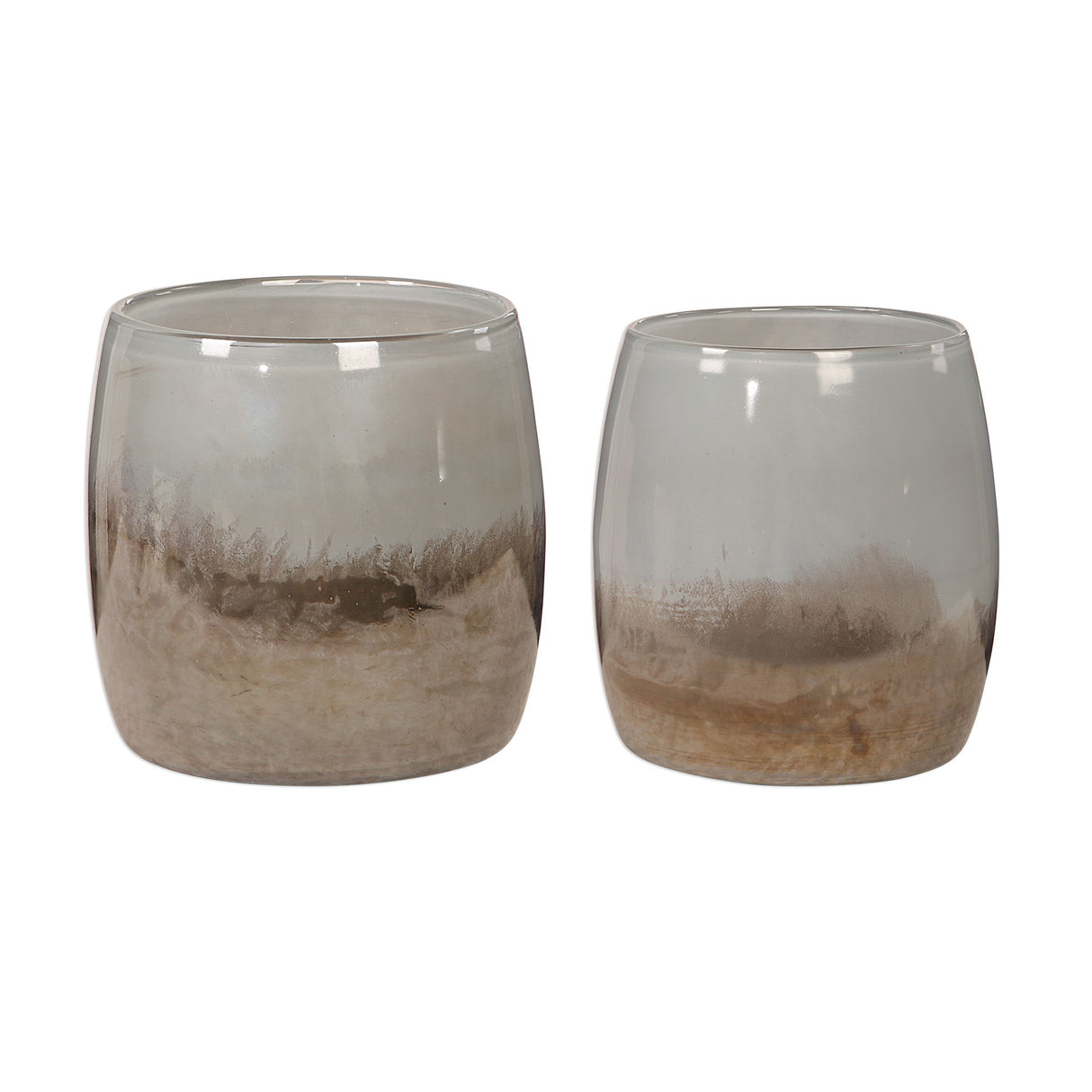 Tinley - Blown Glass Bowls, Set Of 2 - Light Brown