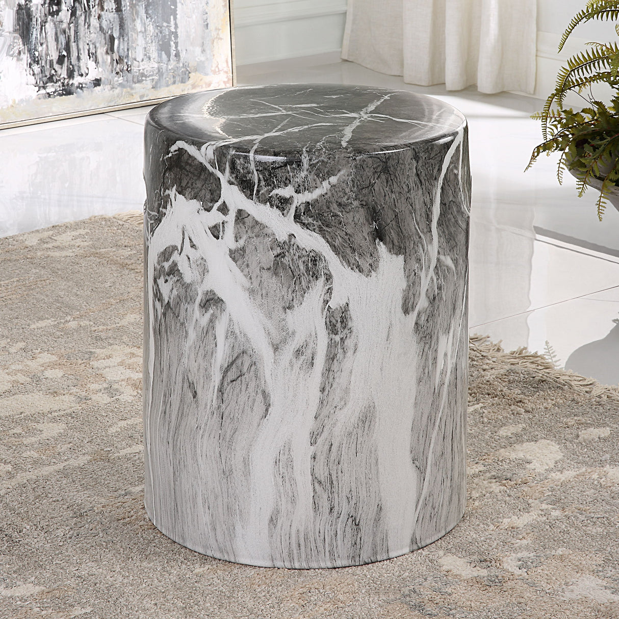 Marvel - Marbled Garden Stool