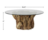 Driftwood - Glass Top Large Coffee Table