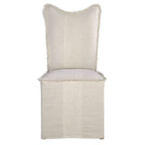 Lenore - Armless Chairs, Flax, Set Of 2 - White