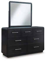Rowanbeck - Dresser And Mirror - Black