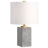 Drexel - Concrete Block Lamp - Gray