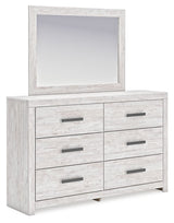 Cayboni - Dresser And Mirror - Whitewash