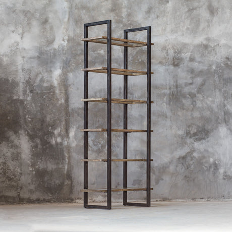 Olwyn - Industrial Etagere - Brown, Dark