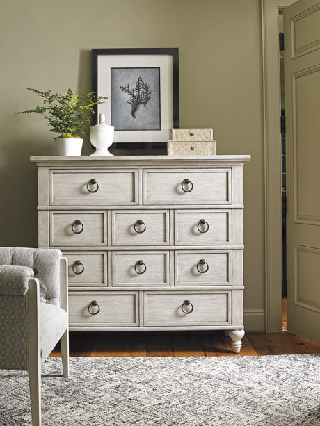 Oyster Bay - Fall River Drawer Chest - Pearl Silver